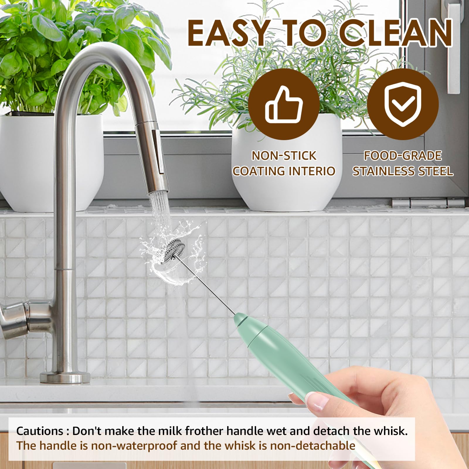 Premium Rechargeable Electric Milk Frother - Handheld Whisk Drink Mixer for Coffee, Latte, Cappuccino, Frappe & Matcha | Powerful Foam Maker & Hand Blender | Perfect for Home, Office & Cafe Use