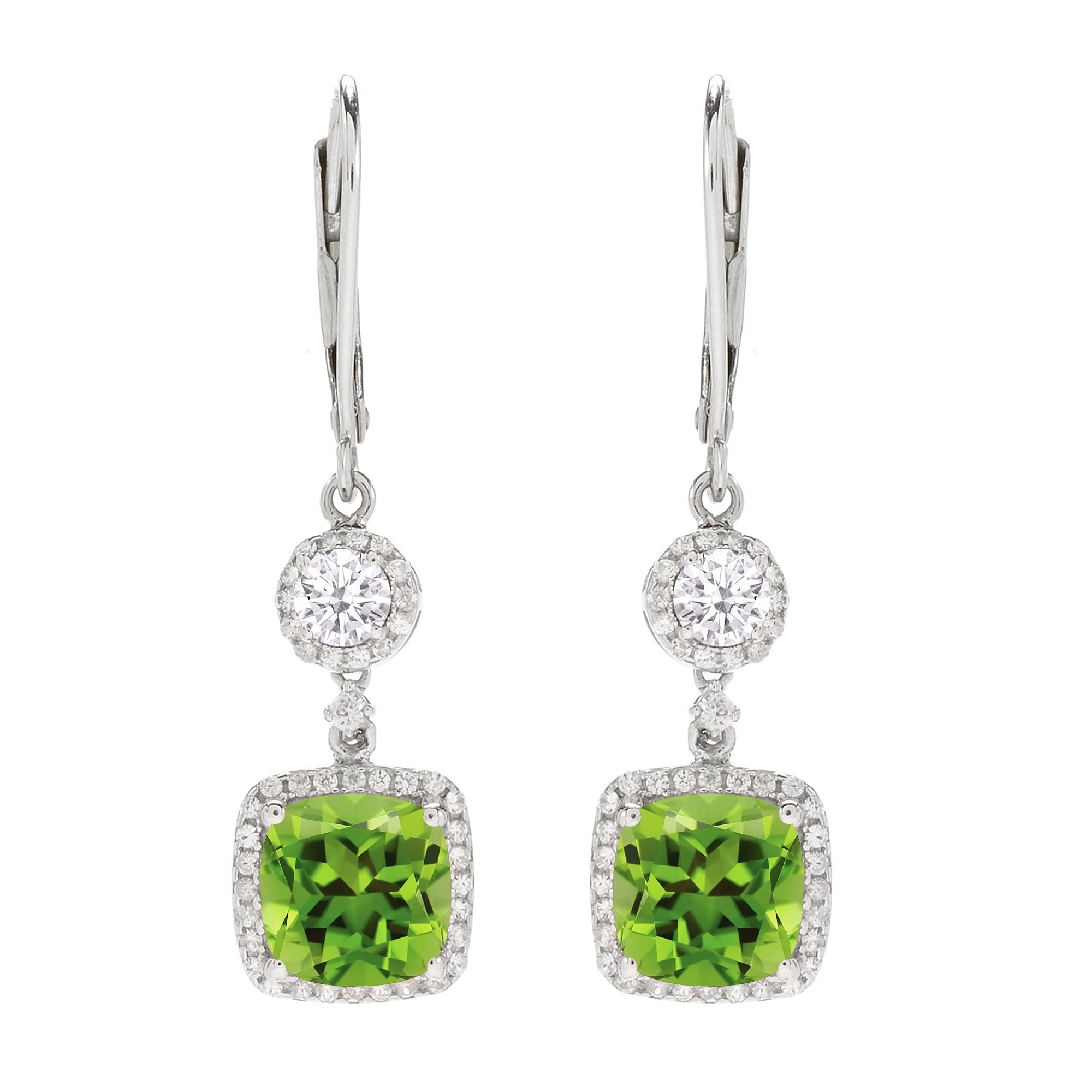 Natural Gemstone Sterling Silver Dangle Earrings for Women - Elegant Handmade Jewelry Gift for Birthday, Anniversary & Special Occasions
