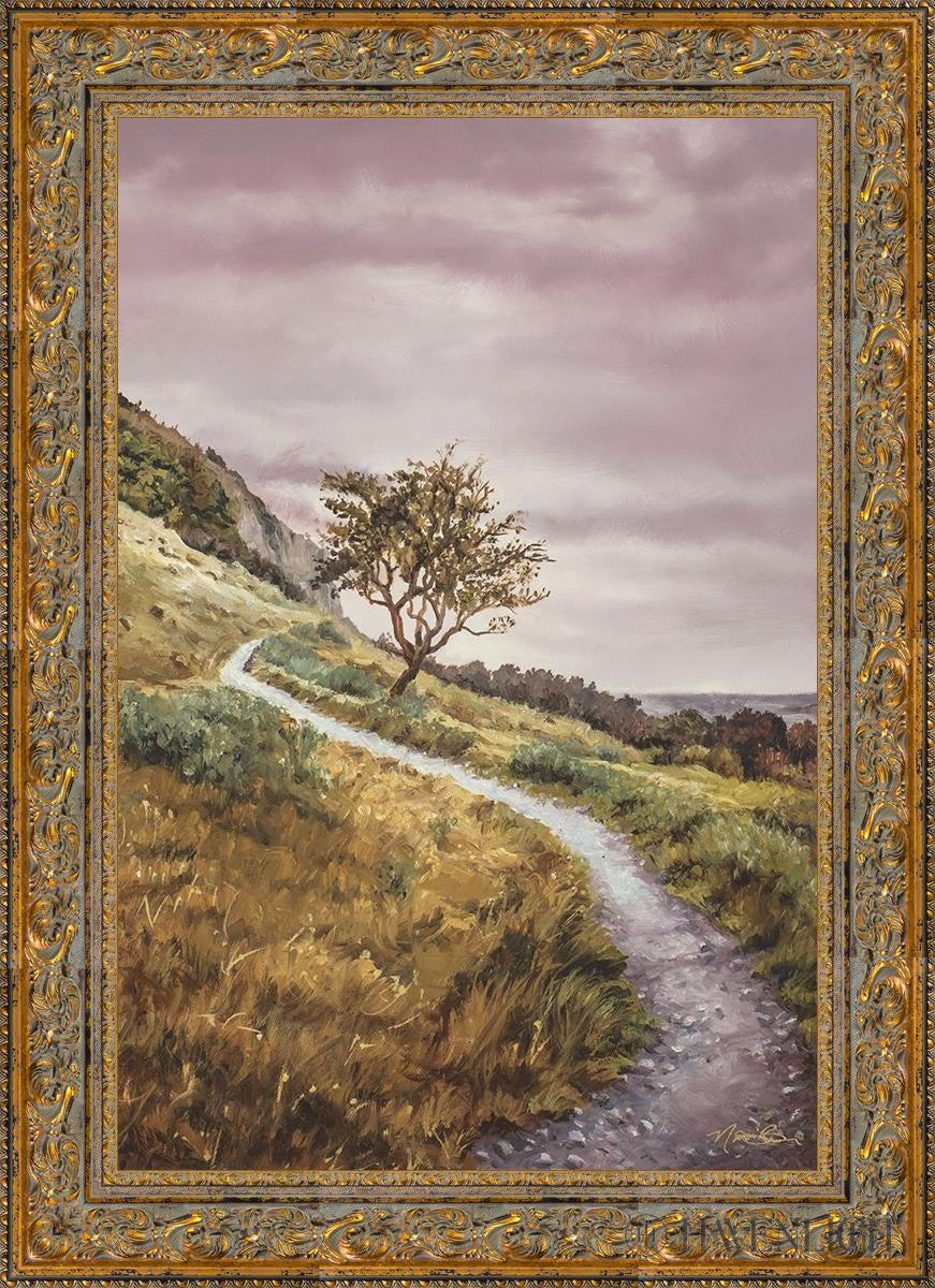 Broken Path Mountain Top Wall Art - Handmade Boho Decor for Living Room, Bedroom & Office - Inspirational Nature Landscape Painting for Home Decor