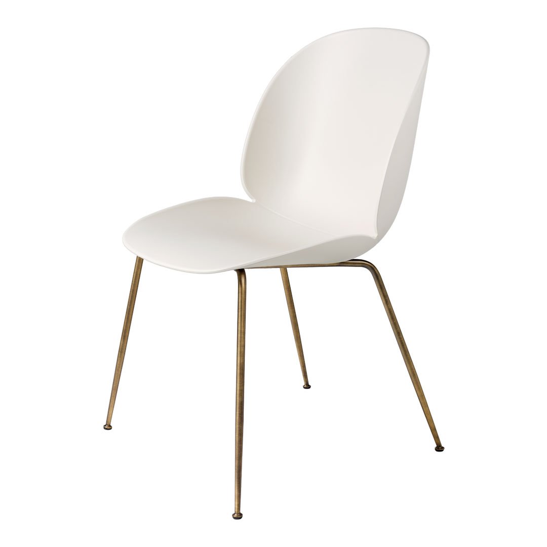 Modern Beetle Dining Chair with Conic Base - Unupholstered Wooden Seat for Kitchen, Dining Room & Office | Stylish & Comfortable