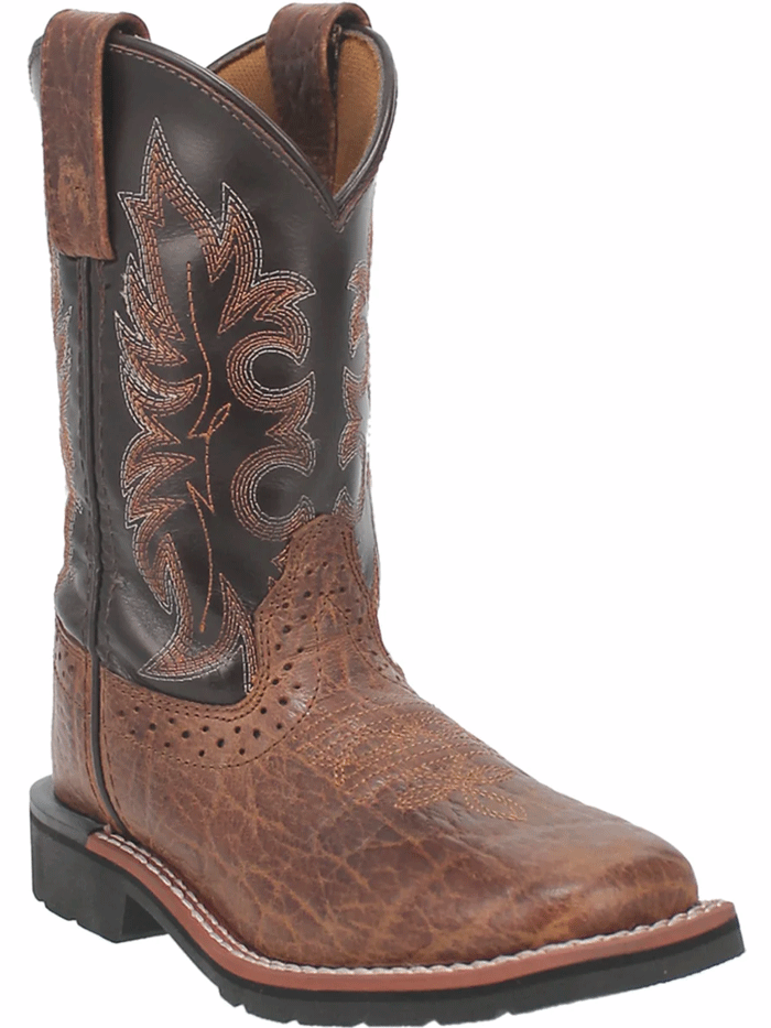 Dan Post DPC2986 & DPC3986 Kids' Western Cowboy Boots - Square Toe, Rust Color - Perfect for Rodeo, Playtime & Country Style Outfits