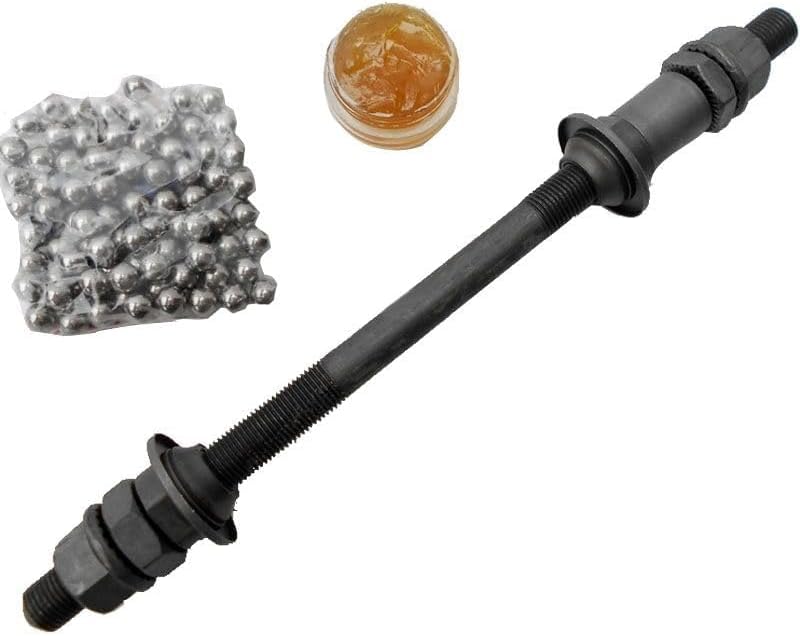 Black Bike Axle 190MM for Bicycle Rear Hub - 3/8