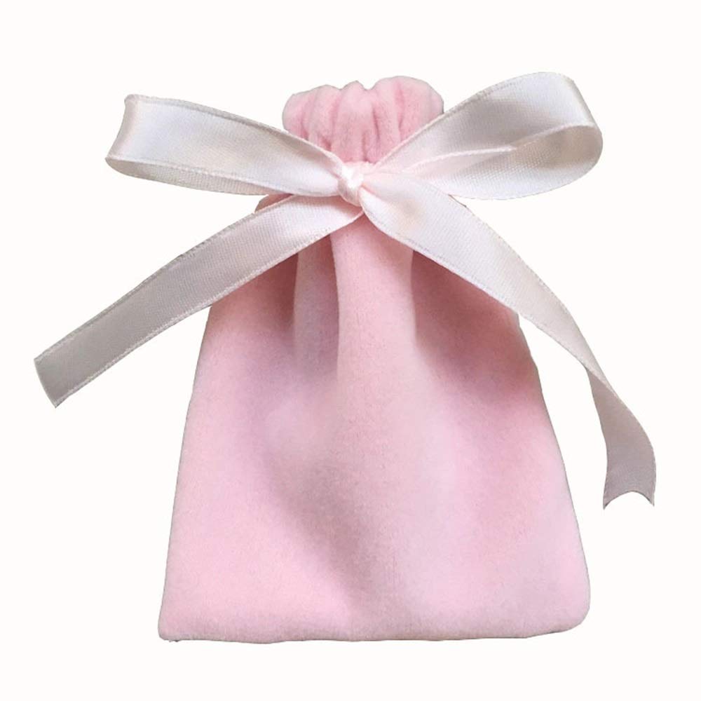 100-Piece Velvet Drawstring Gift Bags Set - Christmas Party Wedding Favor Pouches for Candy Jewelry Gifts (Chic Pink, 10x12cm) - Elegant Holiday Decor & Party Favors