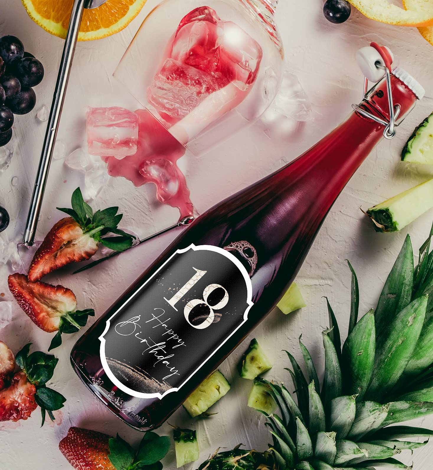 18th Birthday Wine Bottle Labels - Party Favors for Adults Celebration