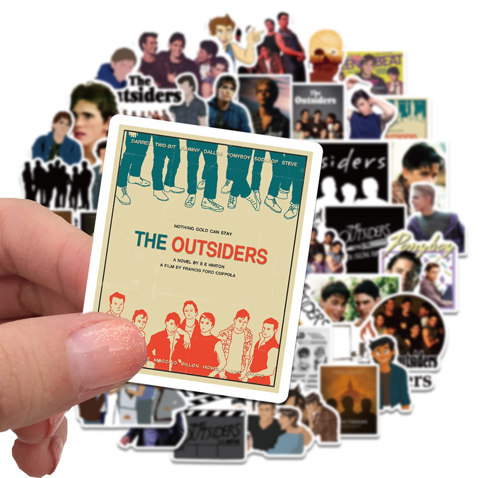 The Outsiders TV Show Stickers - 50pcs Cool Vinyl Decals for Laptops, Water Bottles, Skateboards & More | Perfect for Teens & Adults | Great for DIY Projects, School Supplies & Gift Giving