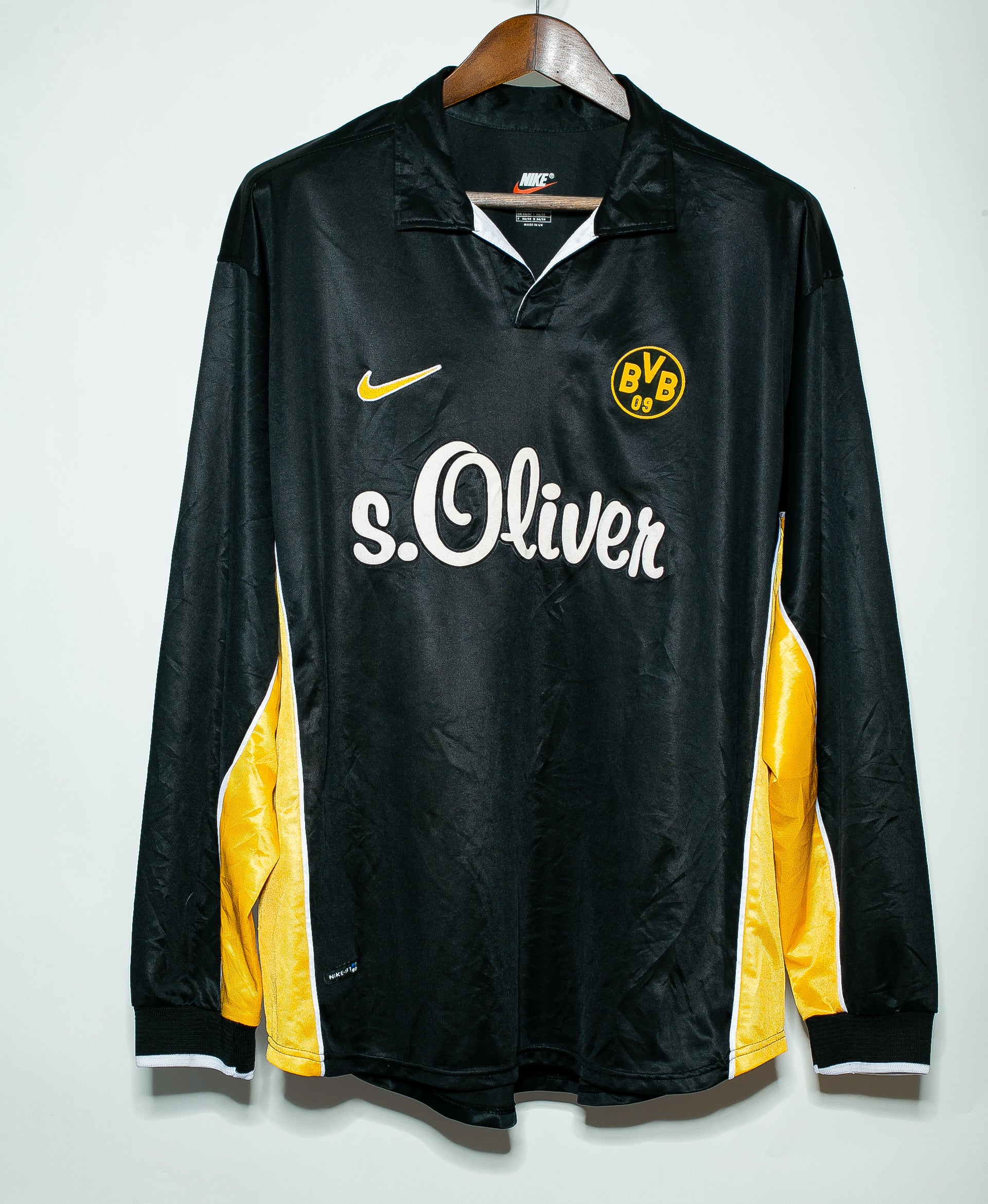 1999 Borussia Dortmund Away Long Sleeve Jersey - Vintage Football Shirt Size XL - Perfect for Soccer Fans & Retro Sportswear Collectors