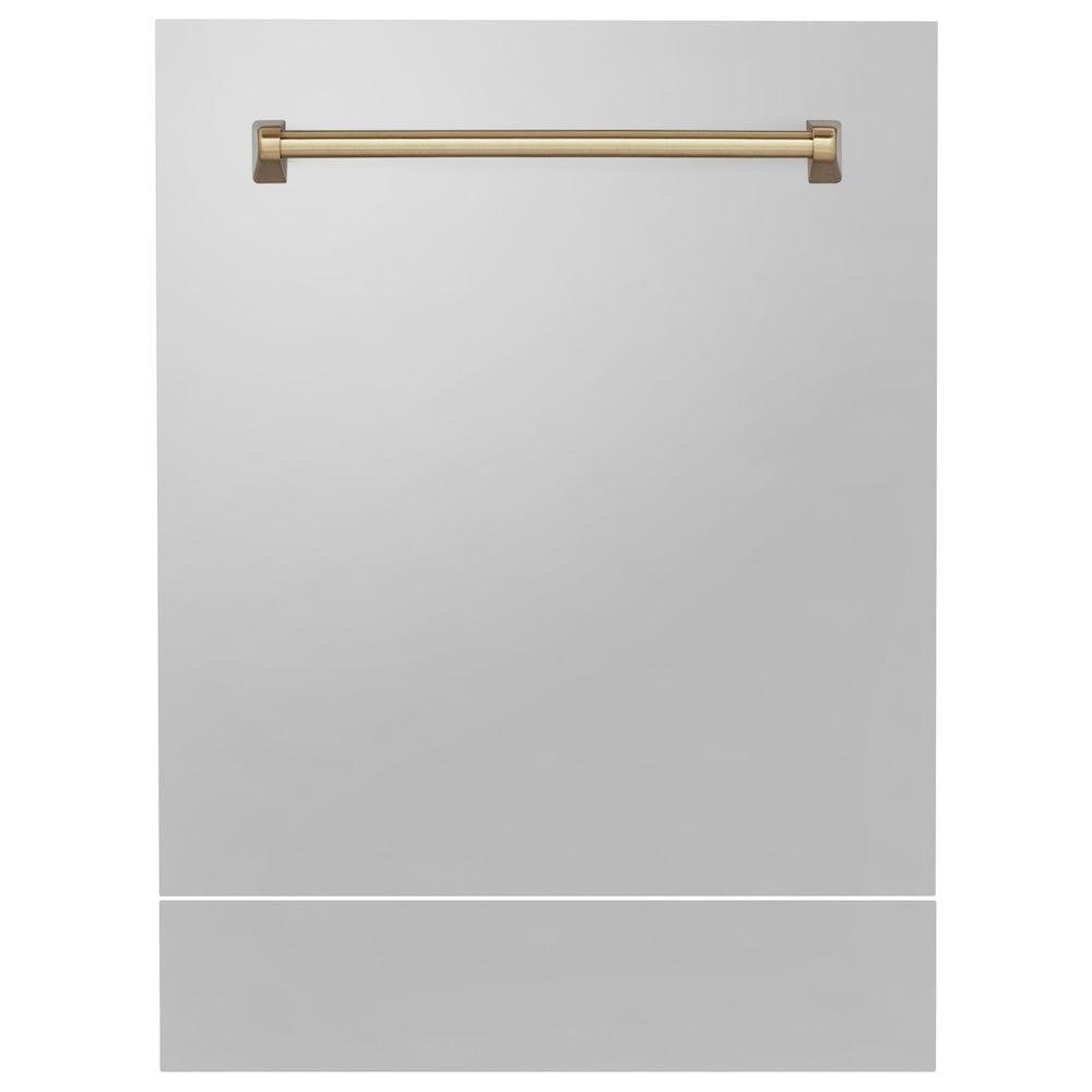 ZLINE Autograph Edition 24 Inch Tallac Dishwasher Panel with Accent Handle (DPVZ 304 24) - Premium Stainless Steel Panel for Built-In Dishwashers - Perfect for Modern Kitchens and Home Renovations