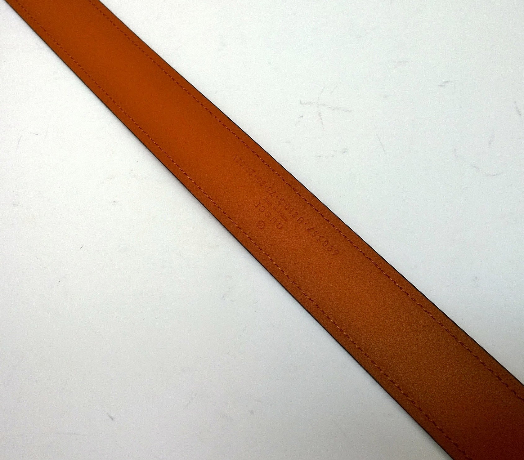 Gucci Blondie Leather Belt 3cm - Tan Luggage Color with Gold GG Buckle | Stylish Accessory for Women's Fashion, Jeans, Dresses & Office Wear