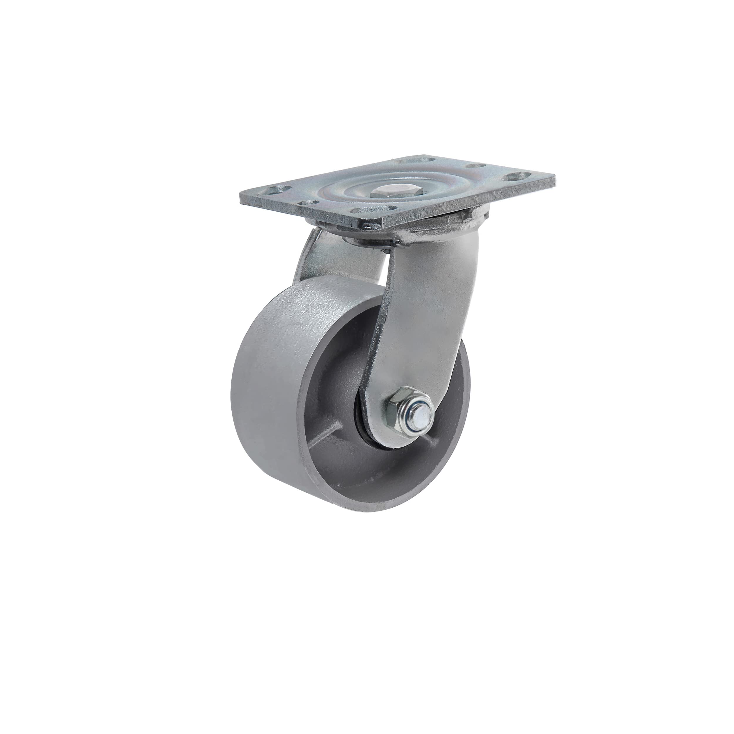 Heavy Duty 4 Inch Steel Cast Iron Swivel Caster Wheels - 3000 LB Capacity (2 Brake & 2 Swivel) for Tool Boxes, Workbenches, Industrial Equipment & Workshop Applications