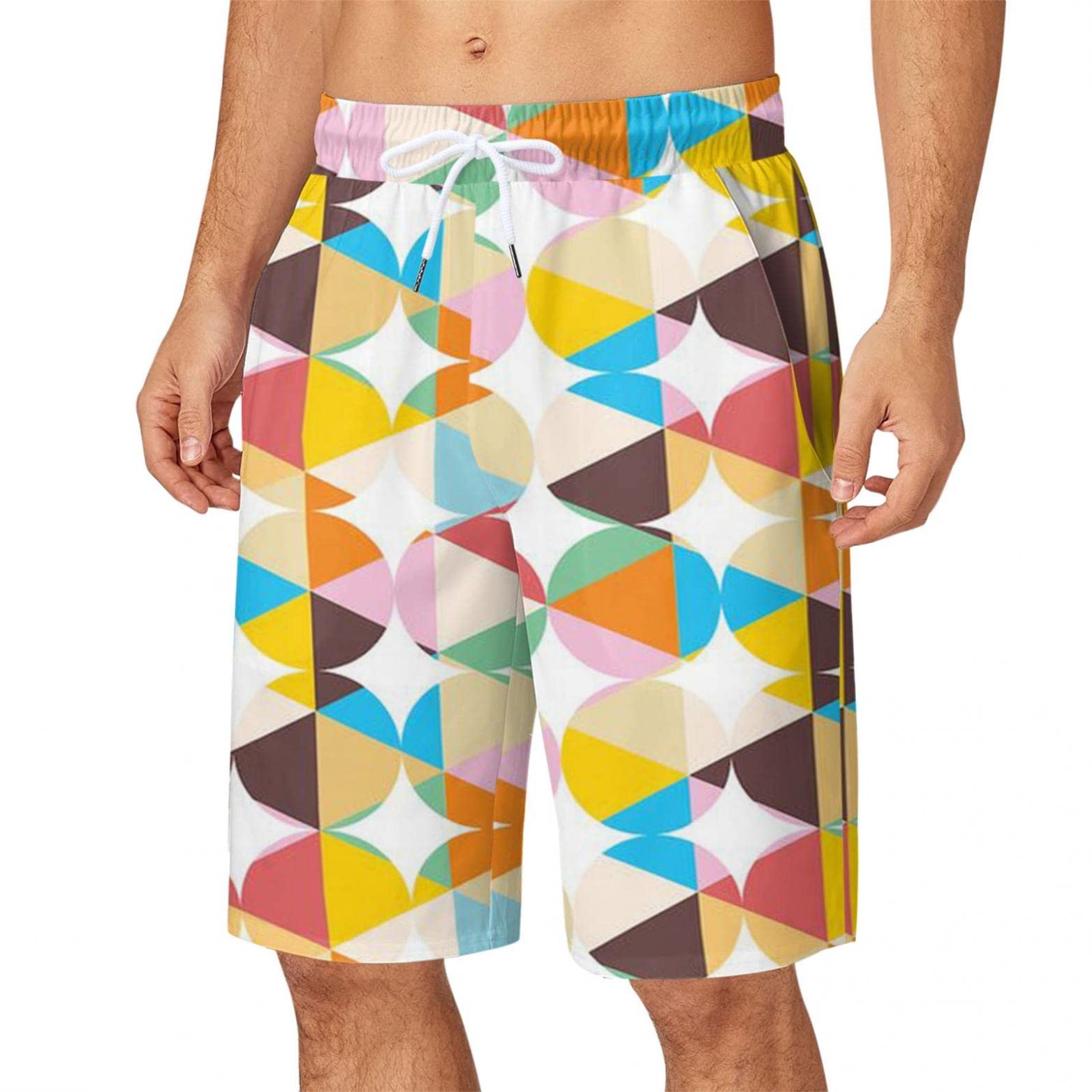 **Men's Quick Dry Swim Trunks with Mesh Lining - Funny Swimwear, Workout Shorts & Bathing Suits for Beach, Pool & Gym Activities**