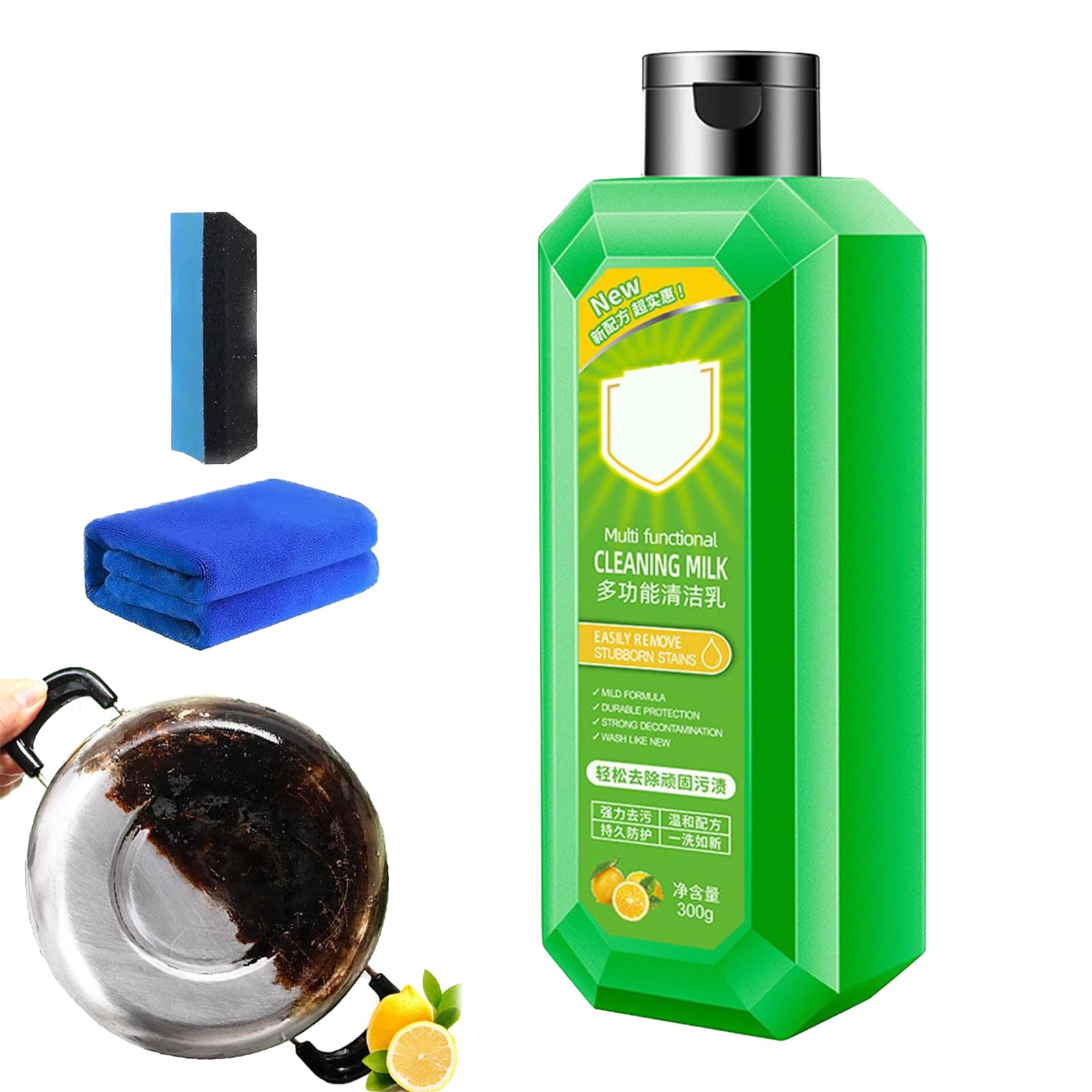 300g Powerful Multi-Purpose Cleaner - All-in-One Foam Cleaning Spray for Kitchen, Bathroom, Car & Home | Stain Remover, Degreaser & Disinfectant | Safe for Countertops, Tiles, Appliances & Upholstery