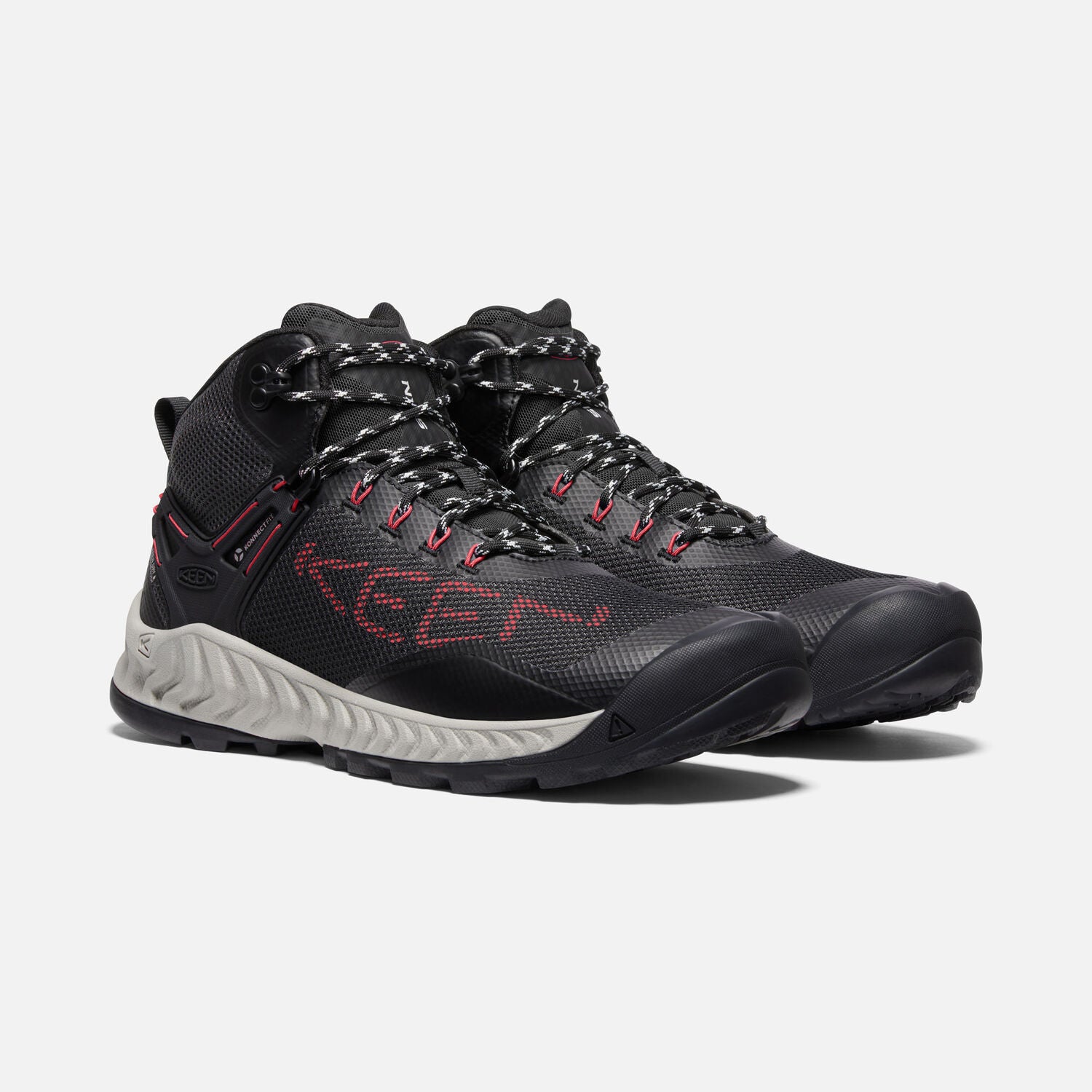 Nike Men's NXIS EVO MID Basketball Shoes - Black/Red Carpet Colorway for Indoor & Outdoor Court Play