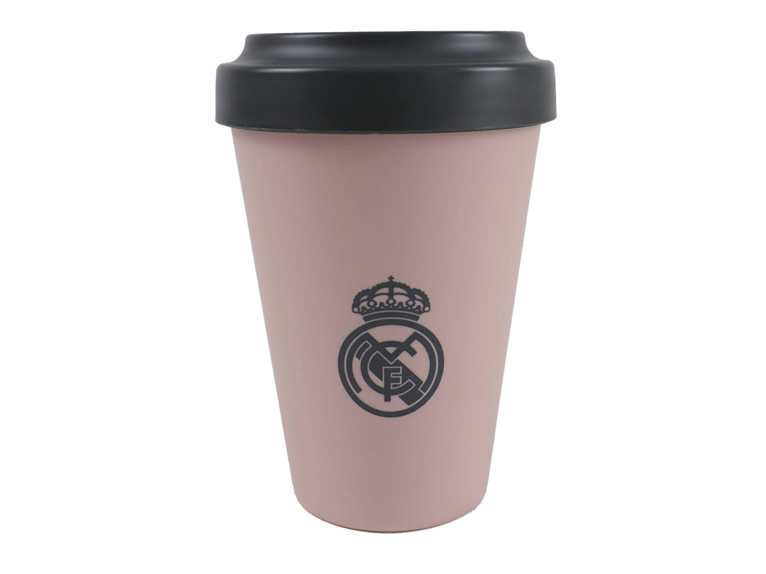 Official Real Madrid Travel Mug with Lid - Insulated Pink Tumbler for Hot & Cold Drinks - Perfect for Coffee, Tea, or Smoothies On-The-Go