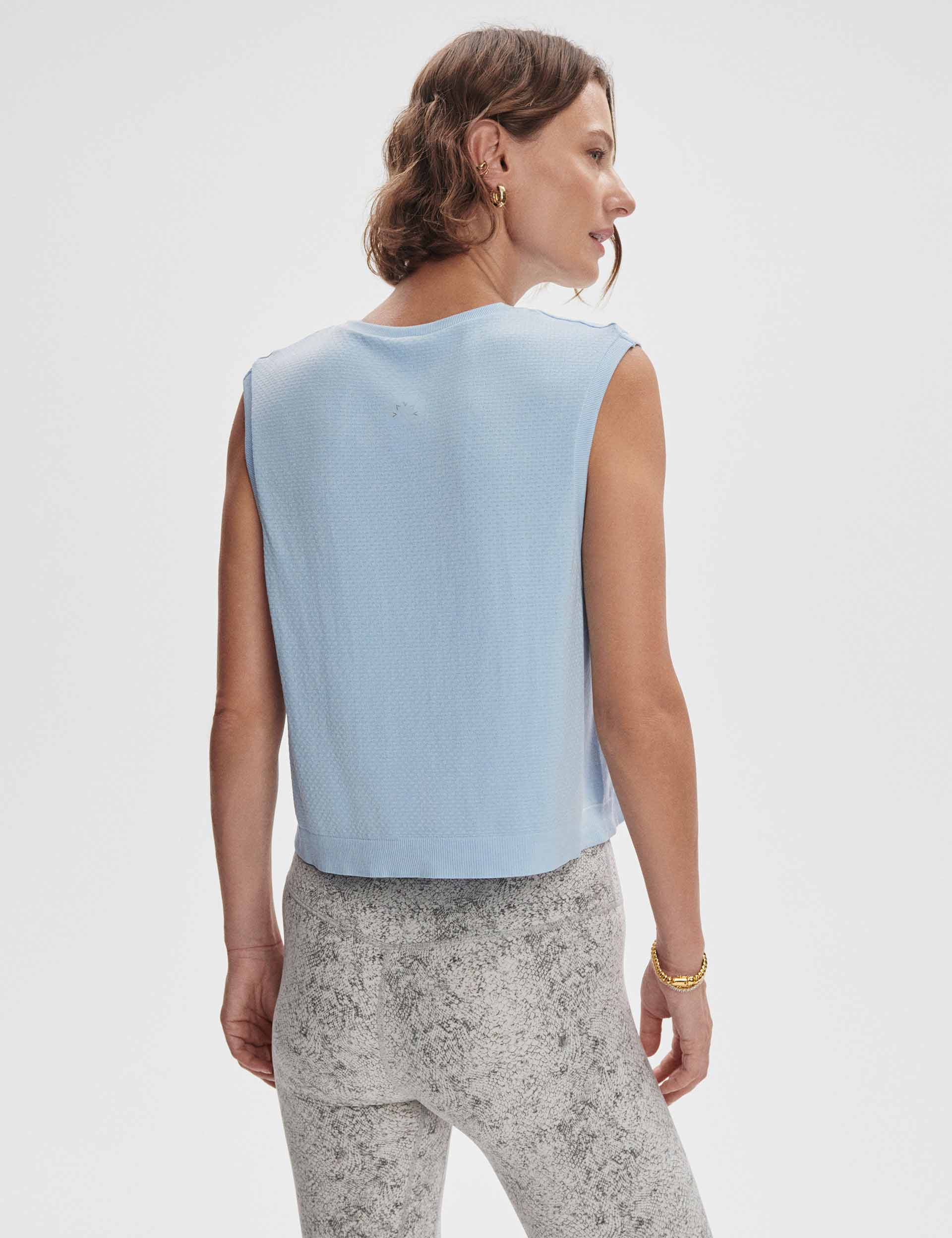 Page Seamless Crop Tank in Cashmere Blue - Soft Stretchy Yoga Top for Women | Perfect for Workouts, Lounge & Casual Wear