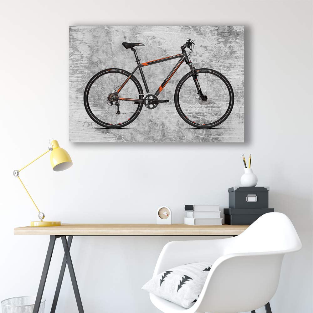 Wall26 Canvas Wall Art - Outdoor Bike Giclee Painting - 16x24 Inches - Perfect for Bedroom, Living Room, House Decoration, and Home Art
