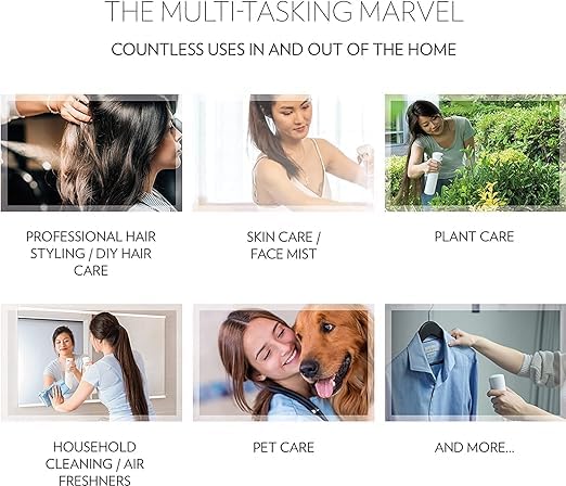 KISUASHI 300ml Refillable Fine Mist Spray Bottle - Continuous Water Sprayer for Cleaning, Plants, Gardening, Ironing, Pet Care & Skin Hydration | Professional Salon & Barber Quality | Multi-Color Options | Perfect for Home, Salon, Garden & Travel Use