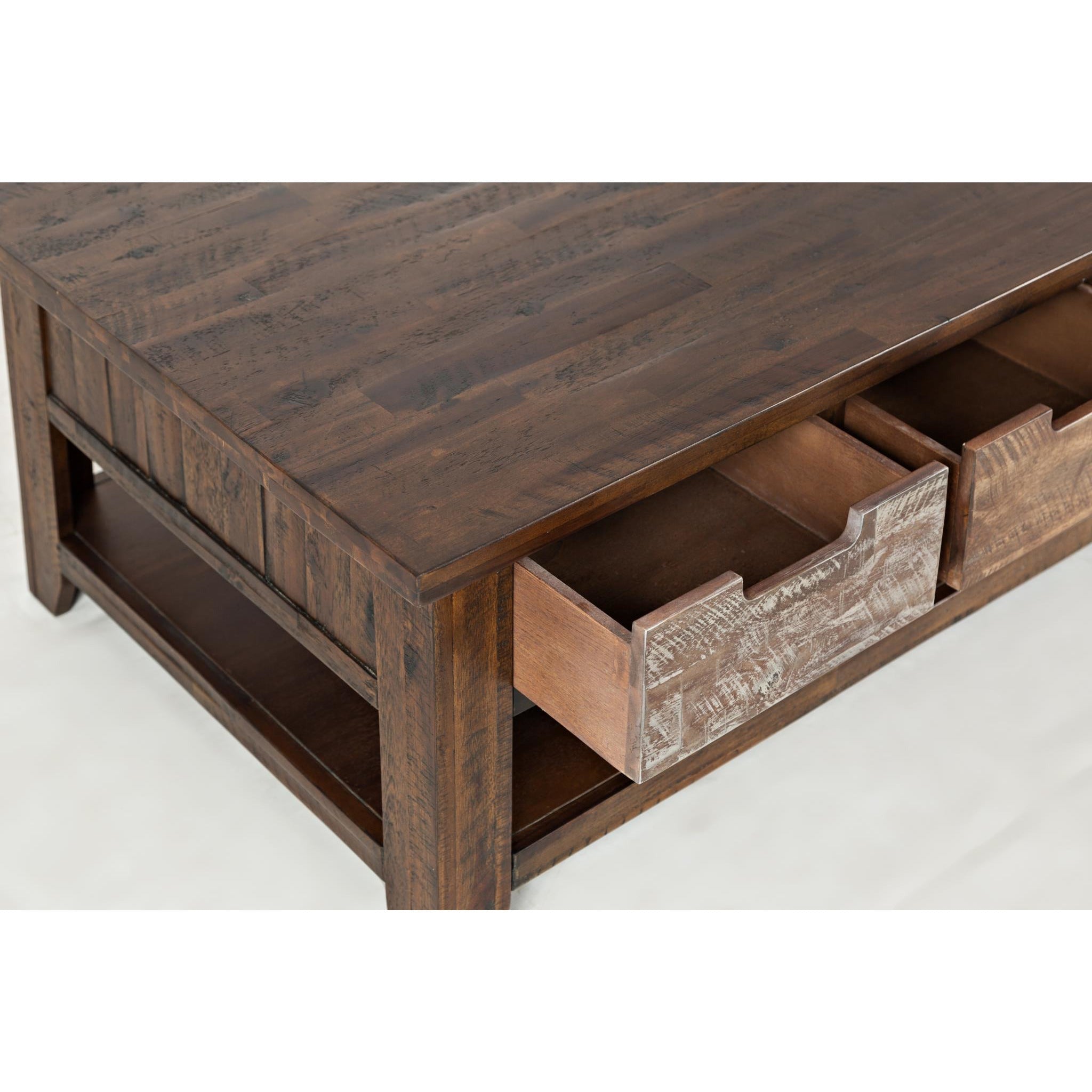 Handcrafted Painted Canyon Cocktail Table - Rustic Wood Coffee Table with Unique Canyon Art Design - Perfect for Living Room, Patio or Cabin Decor