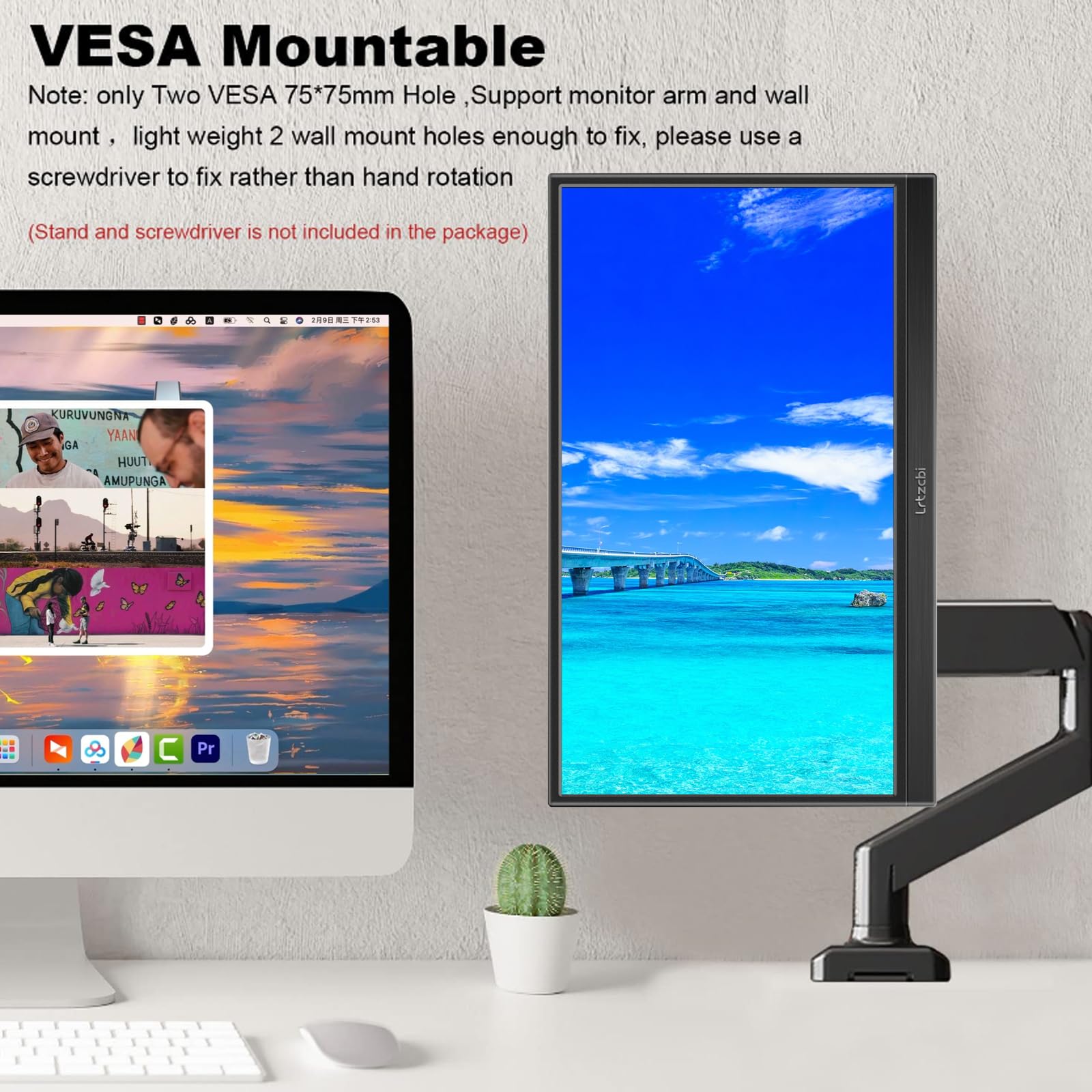 14 Inch Portable Touchscreen Monitor - IPS Full HD 1920x1080 USB-C HDMI Computer Display for Laptop, PC, Phone, Xbox, Switch, PS4, Raspberry Pi - Perfect for Gaming, Work & Travel