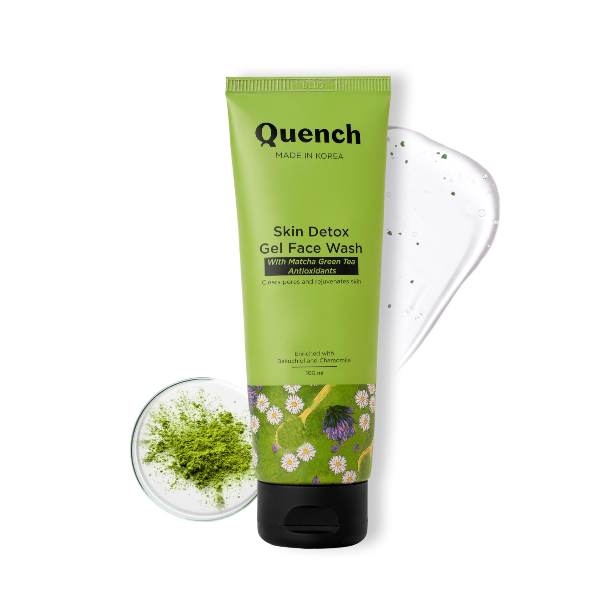 Matcha Green Tea Face Wash for Oily Skin | Korean Detox Gel Cleanser | Acne Control & Anti-Oxidants | Perfect for Daily Skincare Routine
