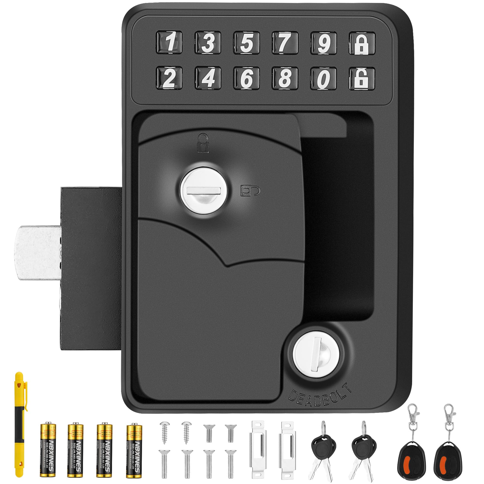 RV Keyless Entry Door Lock - 10 Digit Code, All Metal Replacement for 2.75