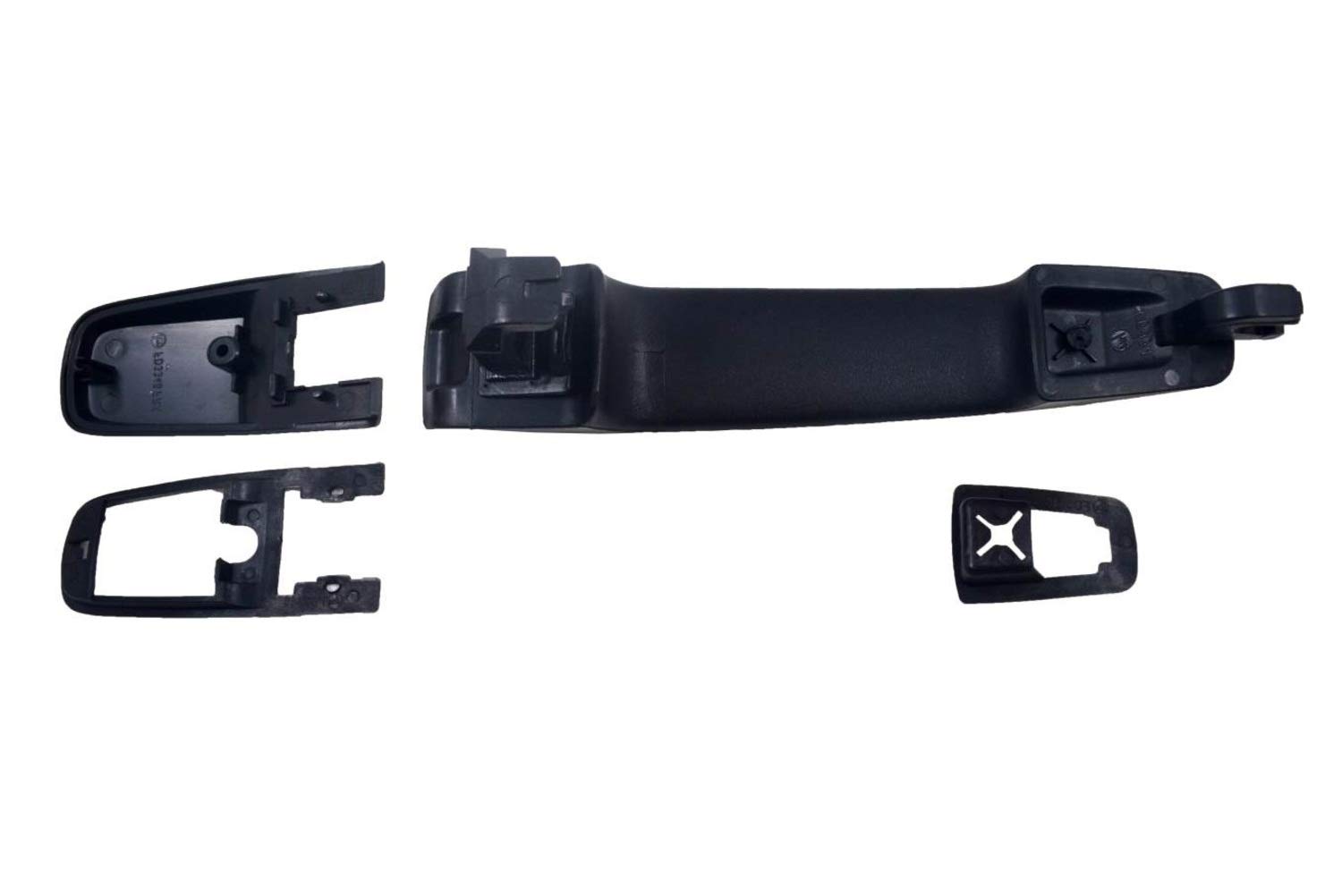 PT Auto Warehouse FO-3346A-RP Textured Black Outer Exterior Door Handle Pair - Rear Left/Right Replacement for Ford (Fits 8S4Z-5422404-AA, 8S4Z-5422088-AA) - Durable Car Accessory for Truck & SUV Door Repair