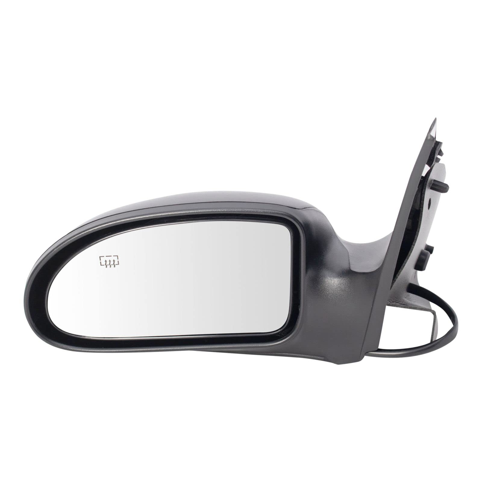 Power Heated Left Side Mirror with Textured Cover - Compatible with 2003-2007 Ford Focus (FO1320228) - Perfect for Winter Driving and Enhanced Visibility