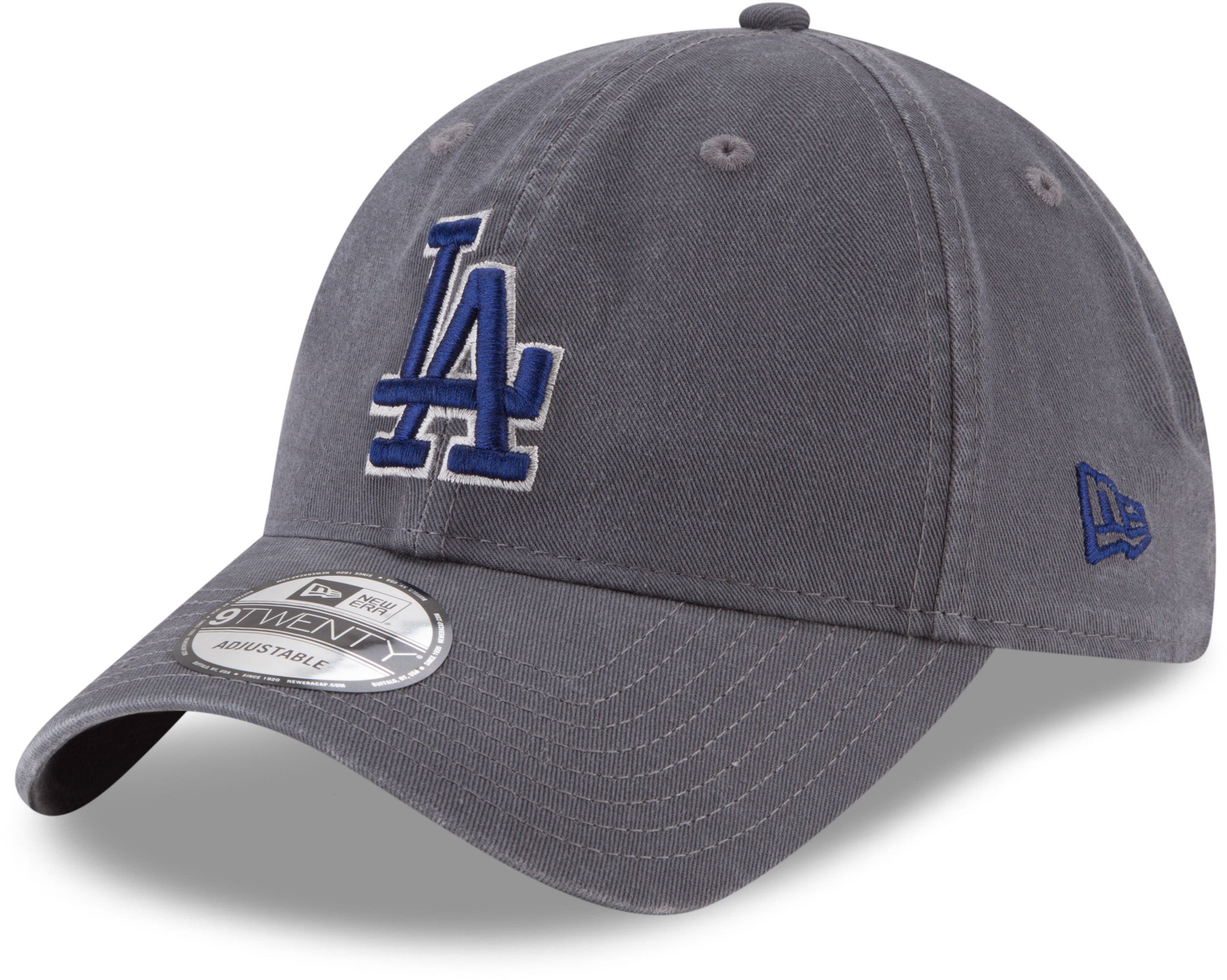 Los Angeles Dodgers New Era 9Twenty MLB Core Classic Graphite Baseball Cap - Adjustable Snapback Hat for Men & Women - Perfect for Baseball Games, Streetwear Fashion & Casual Outfits