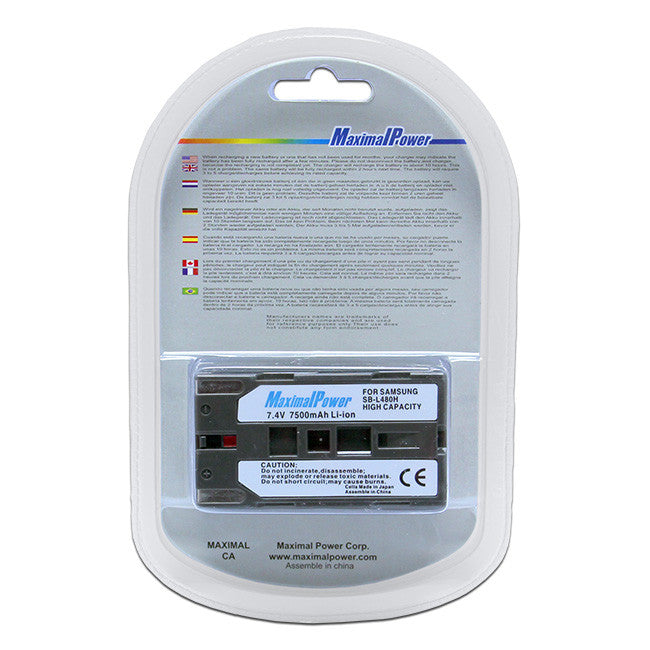 Original Samsung SB-L480 Replacement Camera Battery - Long-Lasting Power for Samsung Digital Cameras - Perfect for Travel, Photography, and Outdoor Adventures