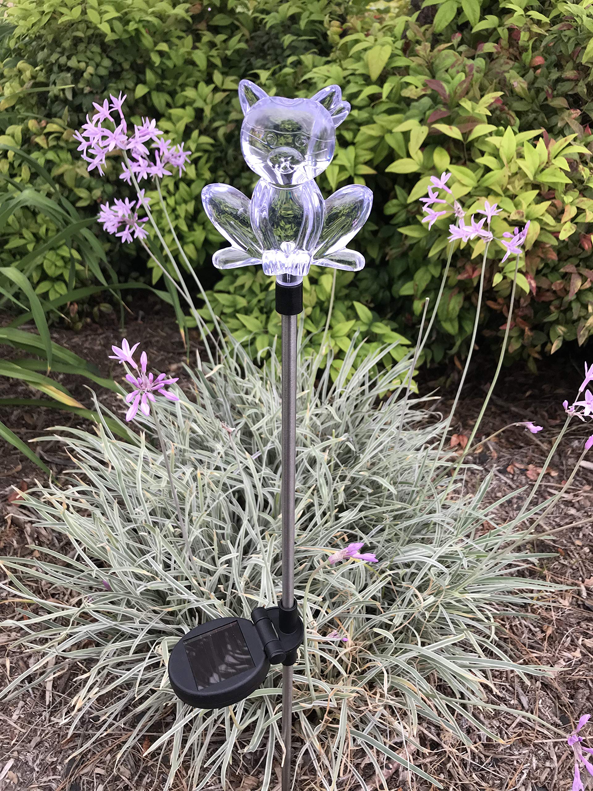 Solar Powered Garden Stake Lights - 2 Pack Color Changing & White LED Outdoor Landscape Path Lights for Yard, Lawn, Walkway | Weatherproof & Energy Efficient Solar Lights for Garden Decor, Patio, Driveway