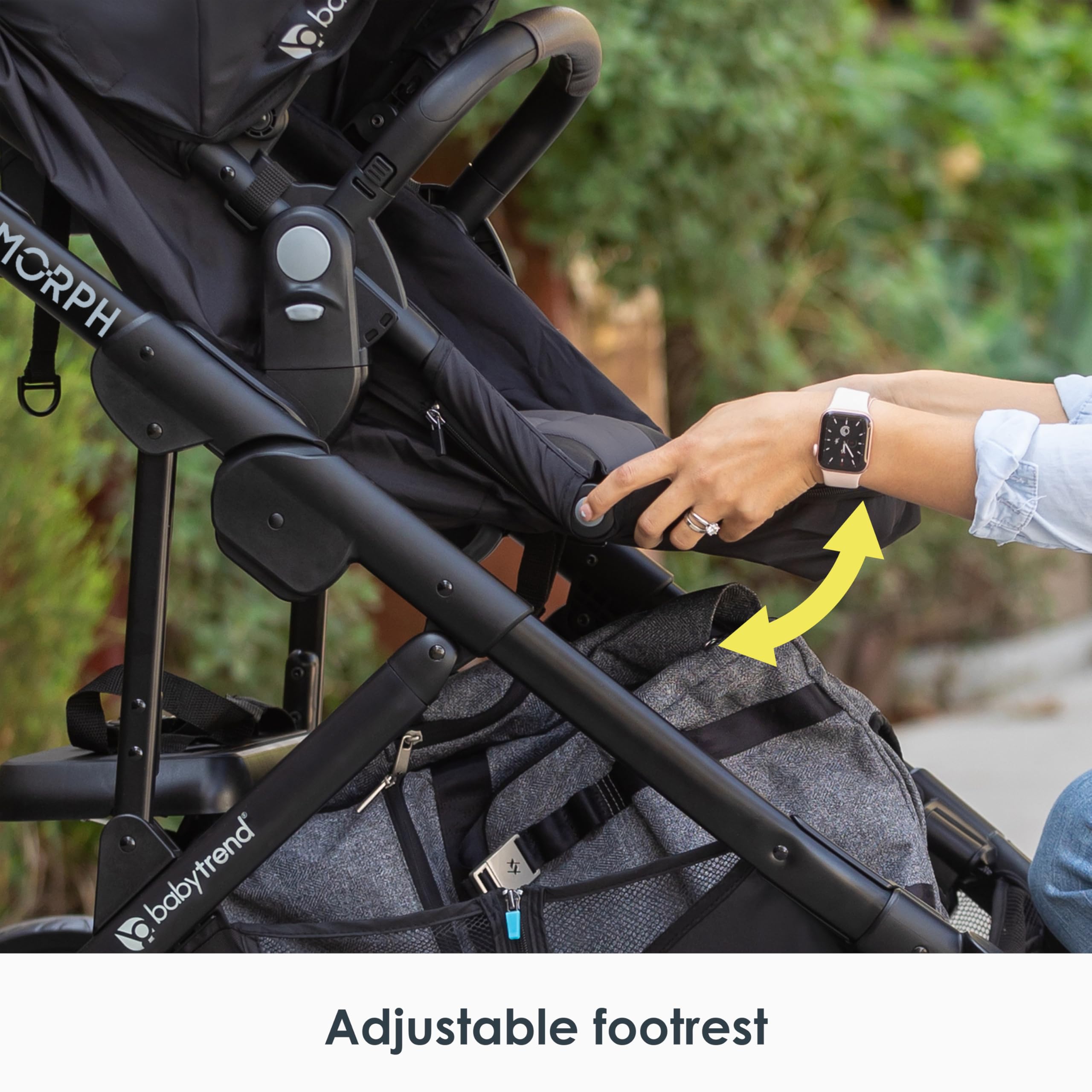 Baby Trend Morph Single to Double Modular Stroller - Convertible Lightweight Stroller for Twins or Infant, Dash Grey | Perfect for Travel, Shopping & Daily Walks