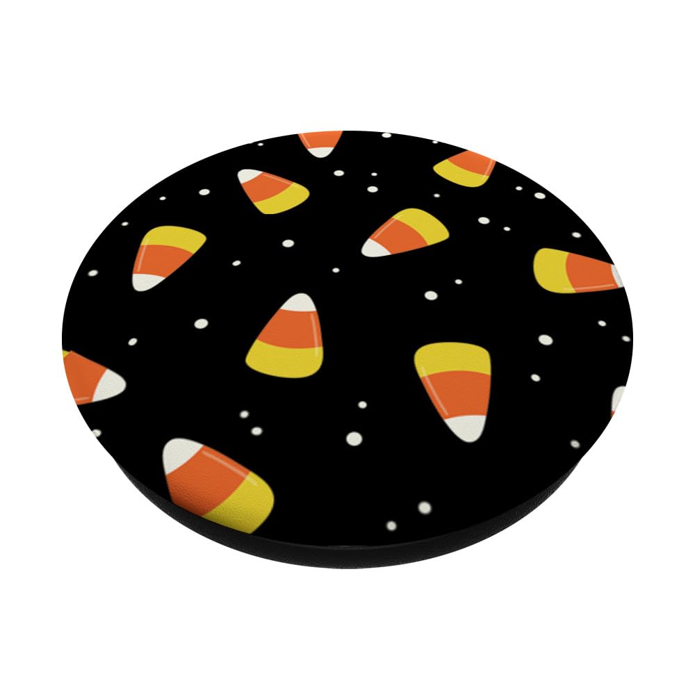 Halloween Candy Corn Pattern PopSockets - Adhesive Phone Grip & Stand for iPhone, Samsung, Smartphones - Perfect for Trick-or-Treating, Parties, and Fall Decorations