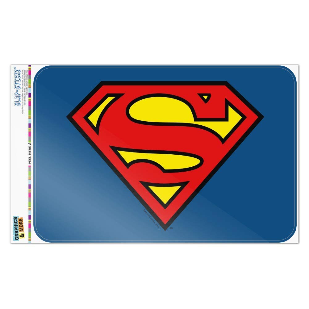 Superman Classic S Shield Logo Wall Decor - Superhero Home Office Sign for DC Comics Fans, Man Cave & Game Room Decorations