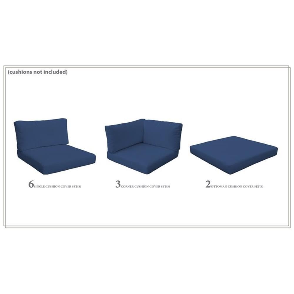 TK Classics Navy Blue Sofa Cover Set for BELLE-13a - Premium Stretchable Slipcover (Cushions Not Included) | Perfect for Living Room Furniture Protection & Style Upgrade