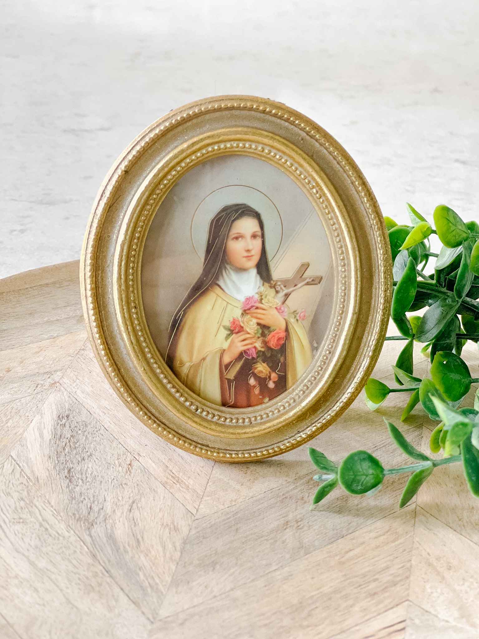 St. Therese of Lisieux Framed Religious Art Print - Perfect for Home Chapel Decor, Catholic Gifts & Spiritual Inspiration