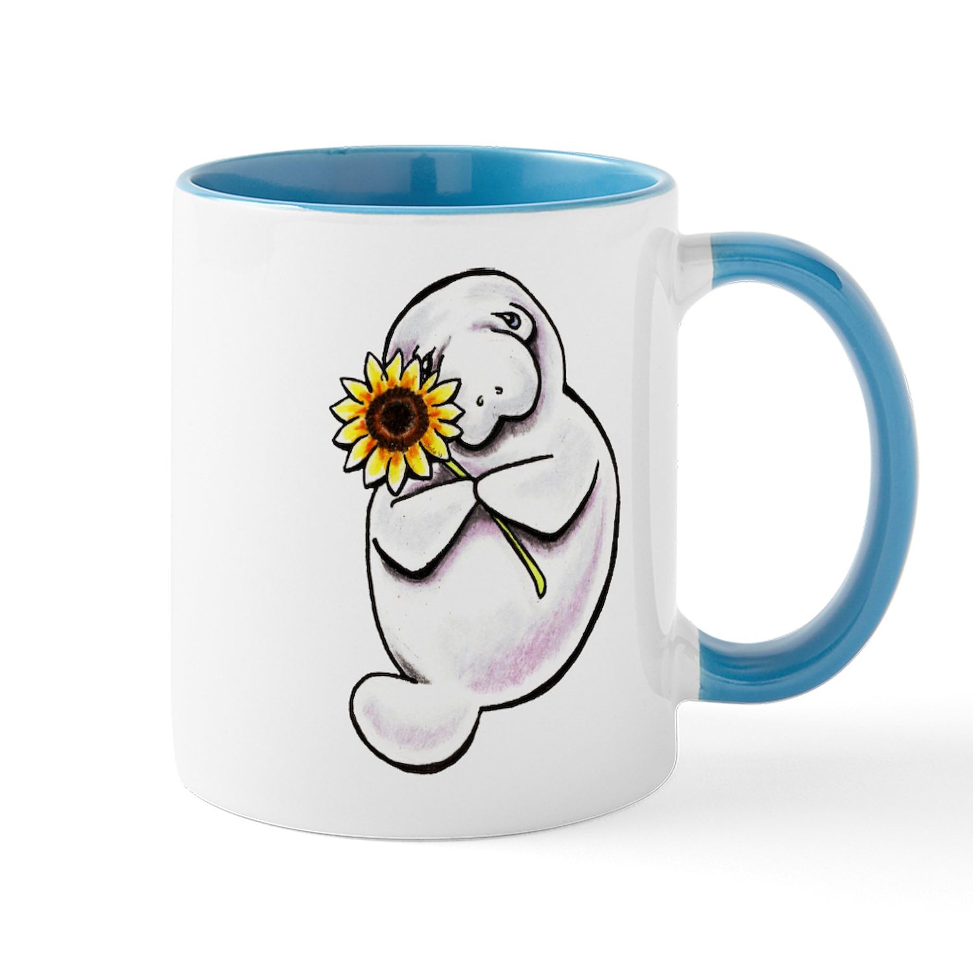 Sunny Manatee Ceramic Coffee Mug 11 oz (325 ml) - Perfect for Home, Office & Gifts - CafePress