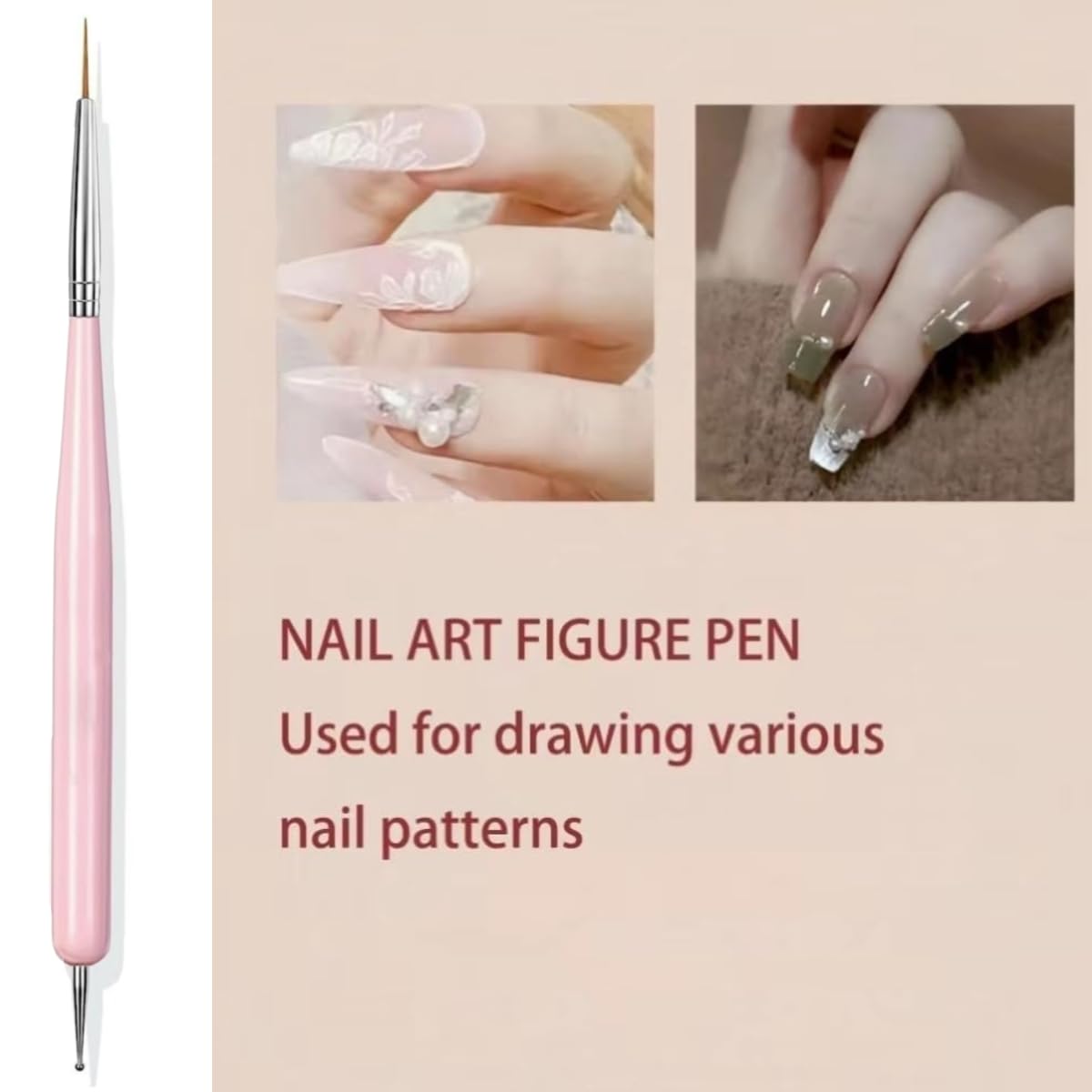 6PCS Nail Art Brush Set for DIY Nail Design & Gel Extension - Home Salon Use