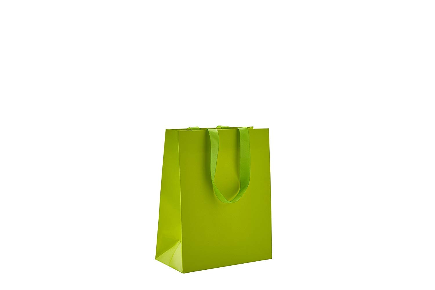 Eco-Friendly Lime Matte Kraft Paper Tote Bags - 8