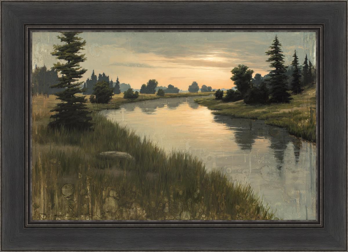 Calming Dusk By Dan Wilson - Relaxing Home Decor Painting for Living Room & Bedroom - Perfect Wall Art for Stress Relief & Meditation Spaces