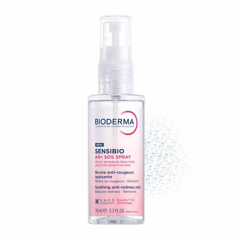 Bioderma Sensibio AR+ SOS Soothing Anti-Redness Facial Mist for Sensitive Skin - Calms Irritation & Redness, Perfect for Post-Procedure Care & Daily Soothing