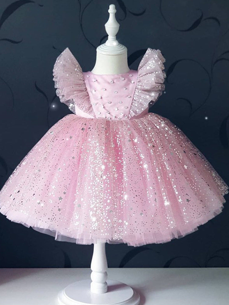 Adorable Baby Girl Pageant Dress for Toddler First Birthday Party | Princess Gown for Special Occasions & Photo Shoots