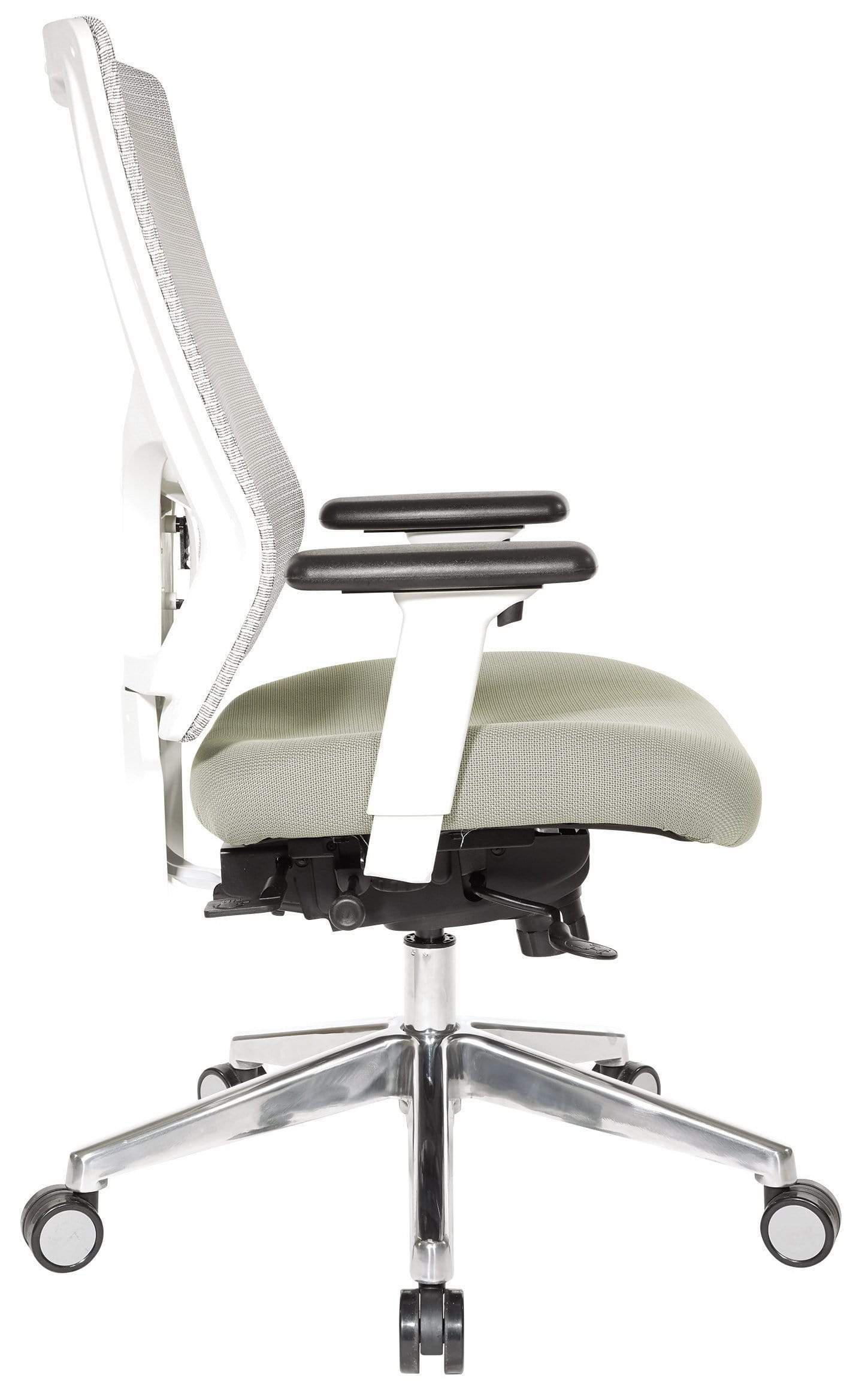 Office Star Pro Line II™ ProGrid® White Mesh Mid Back Chair [95672 5882] - Ergonomic Office Chair for Home & Work, Comfortable Mesh Back Support for Long Hours Sitting