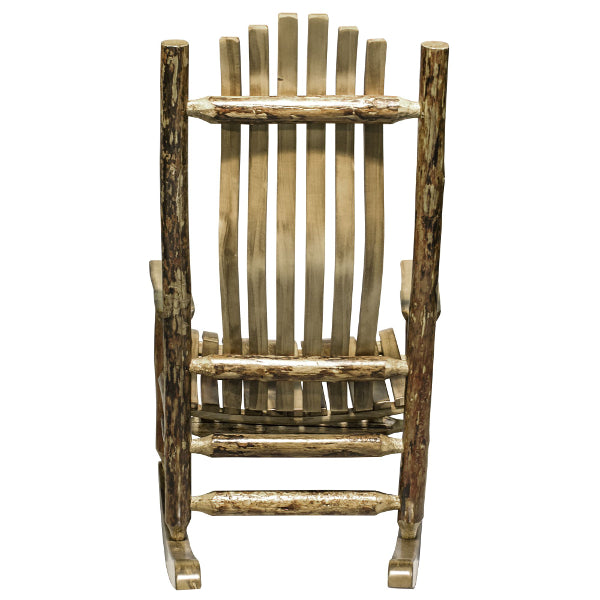Glacier Country Collection Adult Log Rocker - Handcrafted Wooden Rocking Chair for Living Room, Porch & Cabin Relaxation