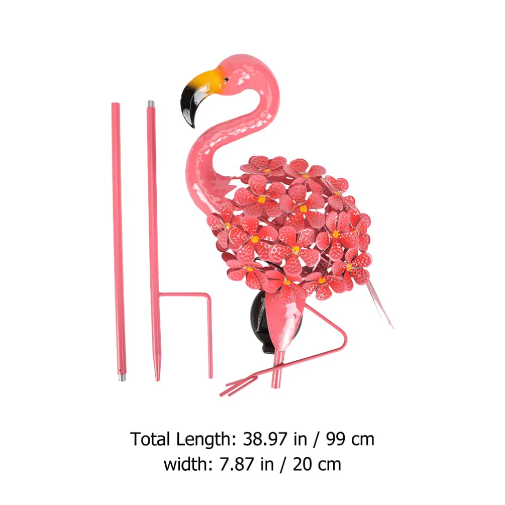 Uonlytech Solar Flamingo Garden Light - 1pc Waterproof Solar-Powered LED Yard Lamp for Outdoor Landscape, Lawn, Courtyard & Pathway Decoration | Perfect for Patio, Backyard, Poolside & Garden Decor
