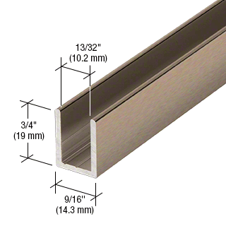 Sturdy Matt Gunmetal Shower Screen Channel - Fixed Panel Shower Door with Deep U Channel (2410mm) - Perfect for Modern Bathroom Renovations & Spa-Like Shower Experiences