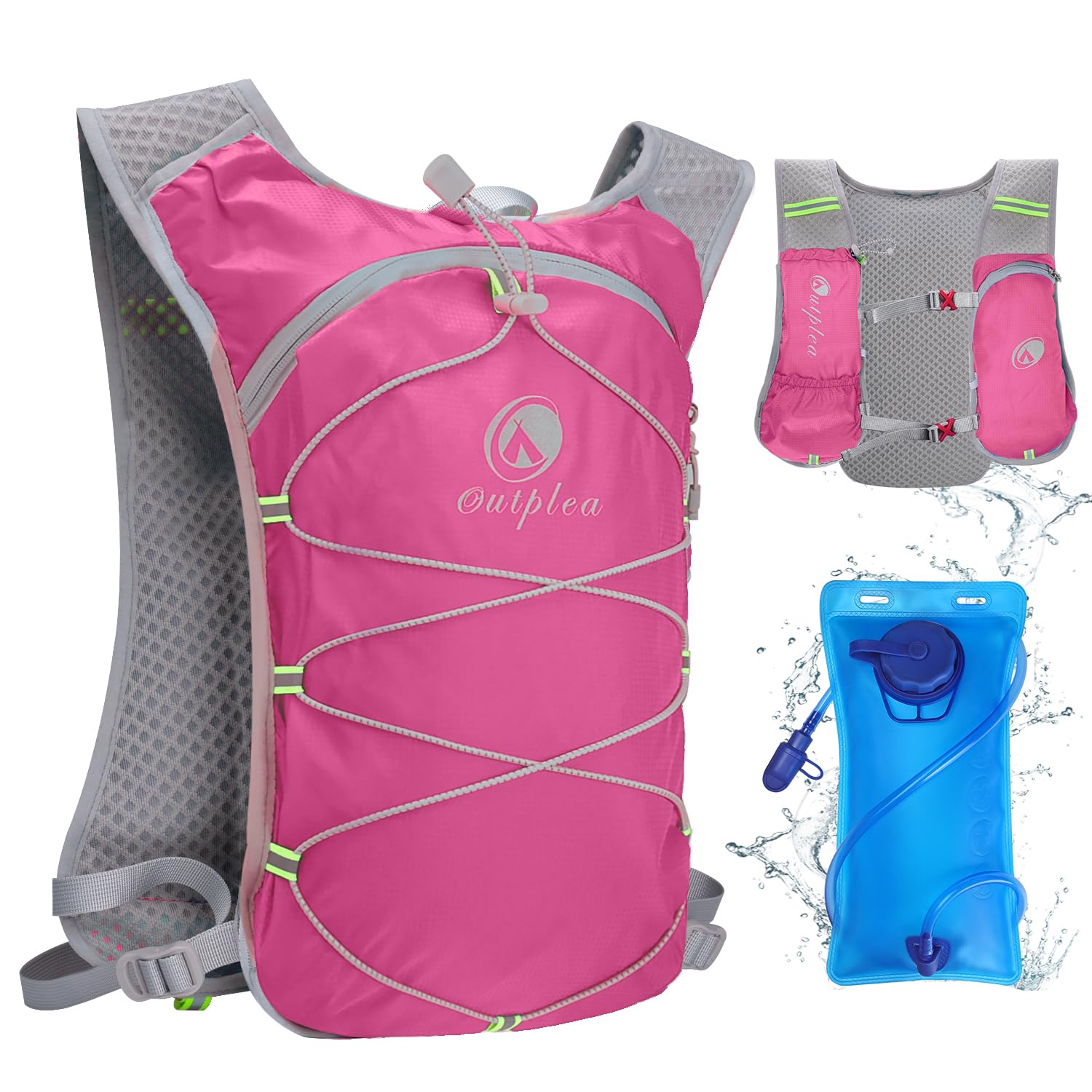 **2L Lightweight Hydration Backpack for Running, Hiking, Camping & Biking – Water Vest with Bladder for Men & Women – Perfect for Festivals, Outdoor Adventures & Sports**