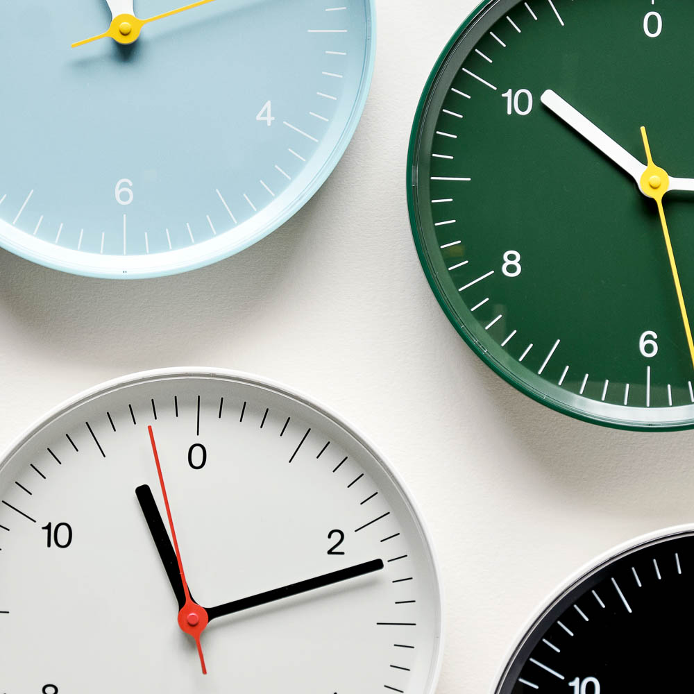 HAY Wall Clock in White - Minimalist Modern Home Decor for Living Room, Bedroom & Office