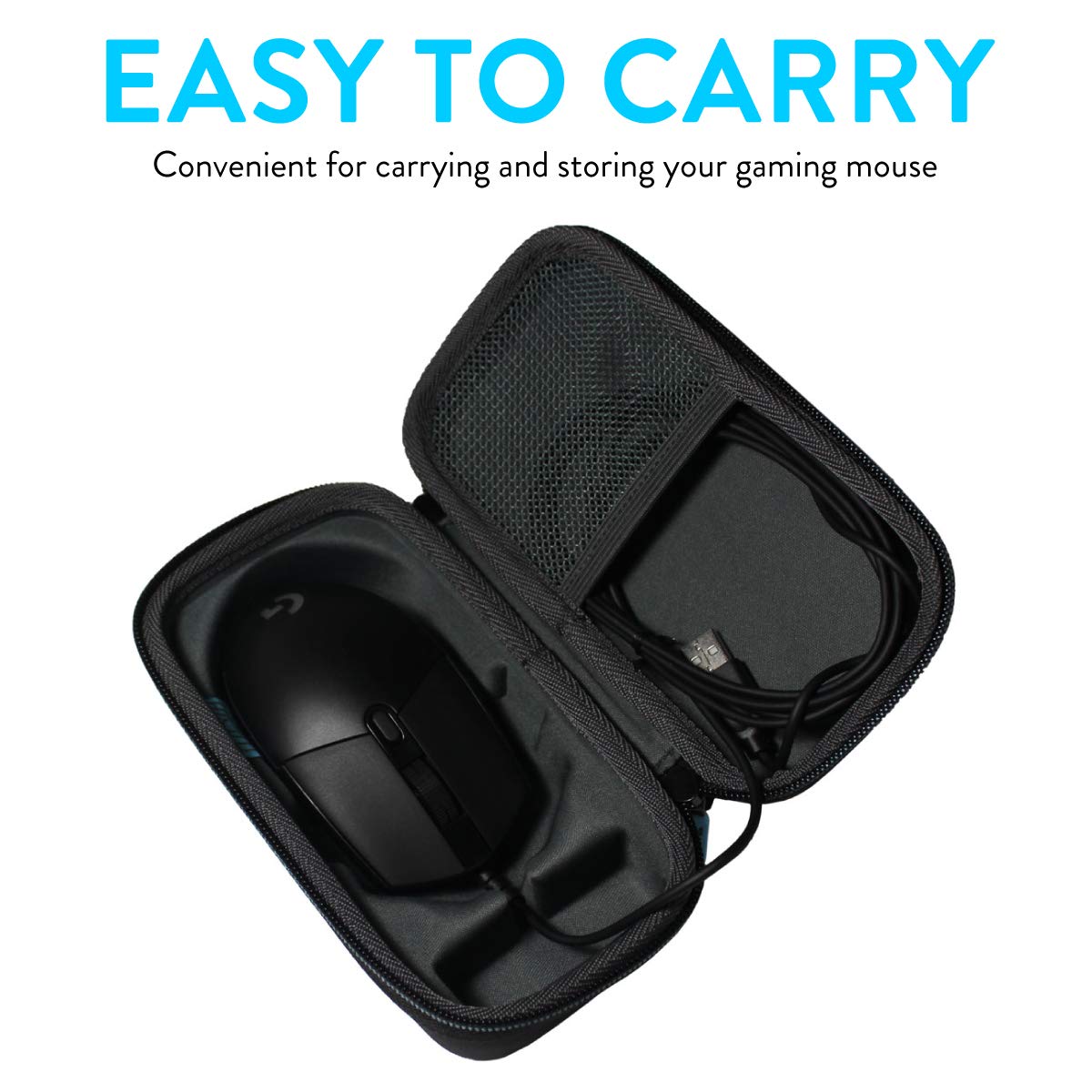 TUDIA EVA Hard Travel Carrying Case for Corsair KATAR, KATAR Pro XT, KATAR Elite, Harpoon Wireless RGB, NIGHTSWORD RGB Wireless Gaming Mouse - Durable Protection for Gaming Gear at Home or On-The-Go