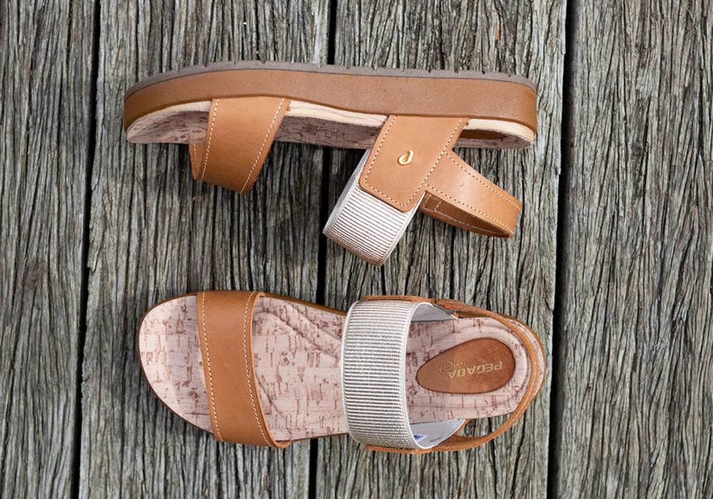 Pegada Rosie Women's Comfort Cushioned Leather Sandals - Handmade in Brazil - Perfect for Beach, Vacation & Summer Outfits