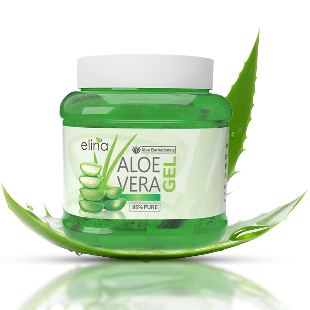 Pure Organic Aloe Vera Gel for Face & Body - Natural Moisturizer for Dry Skin, Hair Care, Sunburn Relief - 200gm Aloe Vera Gel for Hydration & Soothing - Perfect for Daily Skincare, After Sun Care, and Hair Treatment