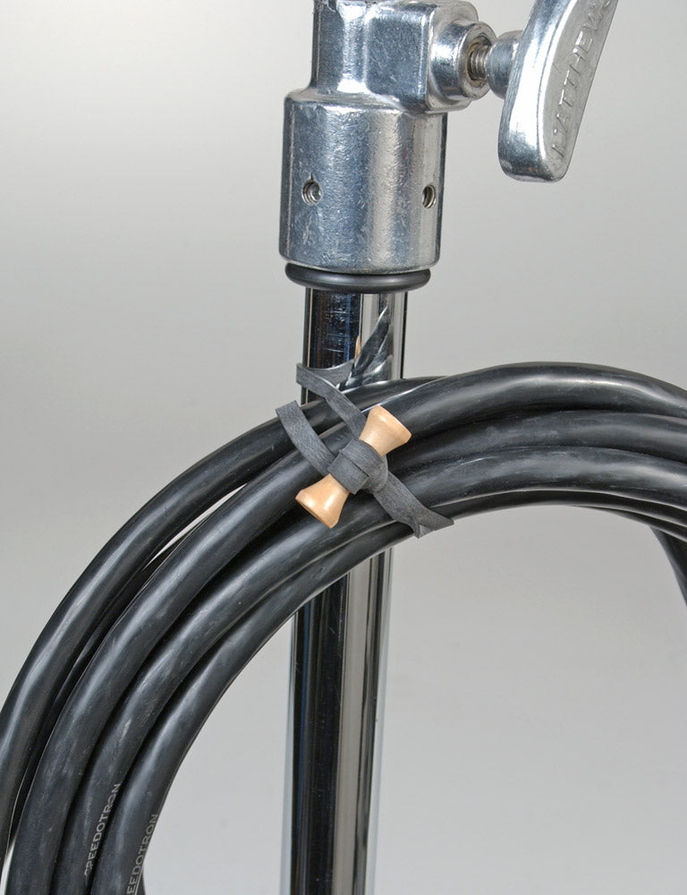 Bongo Ties 5 Elastic Cable Ties - 10 Pack Black Cord Organizers for Home Office, Electronics, Cables & Wires Management